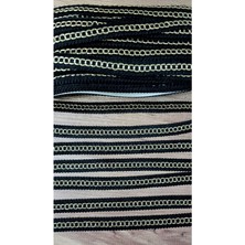 Altay Aksesuar Siyah Örme Gold Şerit