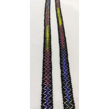 Altay Aksesuar Rengarenk Örme Siyah Şerit