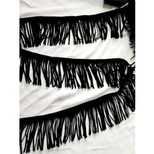 Altay Aksesuar Süet Saçak 10 cm ( Siyah ve Kırmızı )