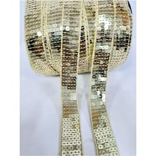 Altay Aksesuar Altın Sarısı Kare Pul Payet Şerit