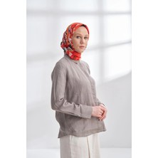 Premıum Collectıon Crown Desen Twıll Ipek Eşarp - 4328-567