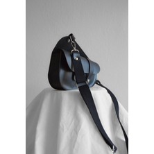 Oh Deer Leather Hakiki Deri Askılı Çanta - Saddle Bag - Siyah