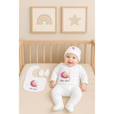 Kişiye Özel Isim Baskılı 5’li Hastane Çıkışı Seti – %100 Pamuk Bebek Hediyesi Organik Baskı Stl 7068