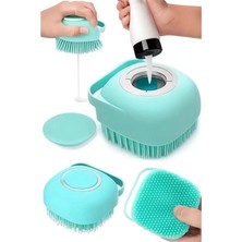 Şampuan Hazneli Silikon Banyo Lifi Peeling Etkili Masaj Fırçası Derinlemesine Temizlik ve