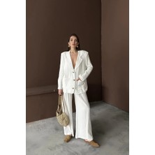 Beyaz Oversize Müslin Takım