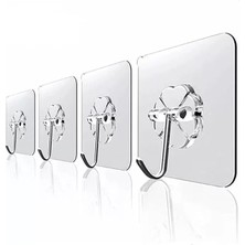 Askı Askılık 10 Adet Güçlü Şeffaf Duvar Askısı Askılığı Yapışkan Vantuz Kanca Mutfak Banyo