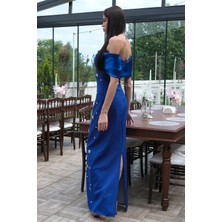 Saks Fiyonk Detaylı Taş Işlemeli Abiye 9705494.26