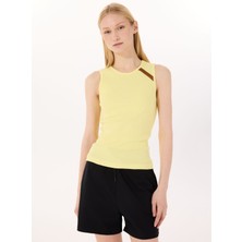 Discovery Expedition D5SL-TST3520 Sarı Relaxed Düz Kadın Atlet