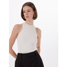 Hugo Bisiklet Yaka Düz Ekru Kadın Atlet 50539890