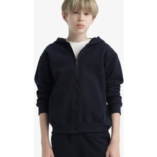 DeFacto Kapüşonlu Okul Fermuarlı Sweatshirt Erkek Çocuk X5844A625AU