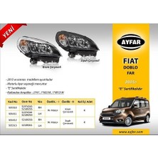 AYFAR-505312 - Far Sağ Motorlu Siyah Çerçeveli Doblo 15>