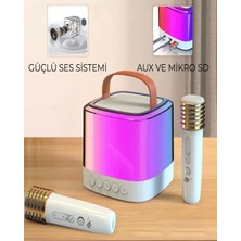Karaoke Bluetooth Hoparlör Aggıy Ag-S7 Kablosuz Mikrofonlu Rgb LED Parti Işıklı