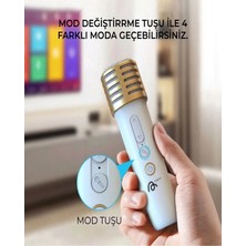 Karaoke Bluetooth Hoparlör Aggıy Ag-S7 Kablosuz Mikrofonlu Rgb LED Parti Işıklı