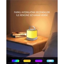 Karaoke Bluetooth Hoparlör Aggıy Ag-S7 Kablosuz Mikrofonlu Rgb LED Parti Işıklı