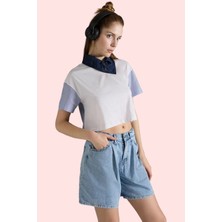 Kadın Pamuk Denim Bermuda Şort Geniş Paça Rahat Kesim Günlük Şıklık Yaz Aylarının Vazgeçilmezi