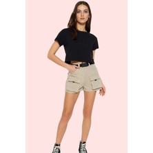 Kadın Pamuk Denim City Short Şort Renk Günlük ve Rahat Kombinler Için Yaz Aylarının Vazgeçilmezi