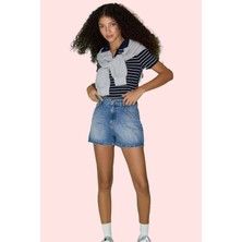 Kadın Pamuklu Denim Şort Düz Desen Rahat Günlük Yazlık Hafta Sonu Yaz Aylarının Vazgeçilmezi