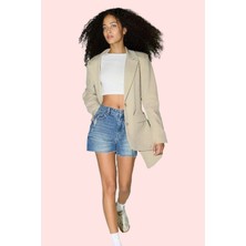 Kadın Denim Şort Pamuk Rahat Kesim Yaz Aylarının Vazgeçilmezi Günlük Kullanım Modern Tasarım