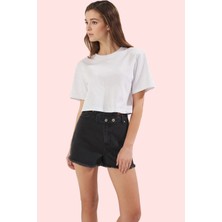 Kadın Care Koleksiyonu Yırtıklı Denim Şort Pamuk Yaz Ayları Için Günlük Kullanım Hafta Sonu