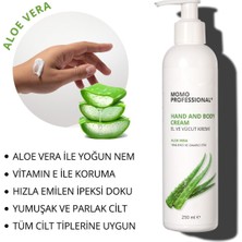 Momo Professional El Ve Vücut Kremi Aloe Vera Özlü, Yoğun Nemlendirici, Yenileyici Ve Onarıcı Etki, 250 ml