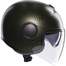 Agv Eteres Andora Matt Green Black Açık Kask