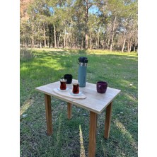 Trend Loca Portatif Kamp Masası Balkon Bahçe Masası Piknik Masası Sehpası 60X45CM