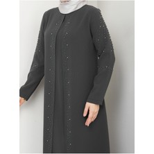 Yelpaze Taşlı Büyük Beden Anne Elbisesi