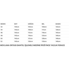 Gündelik Hac ve Umrelik Mevlana Ortası Işlemeli Ferace