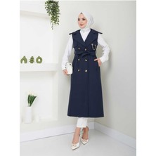 Uzun Yelek Bondit Kumaş GBYELEK0001