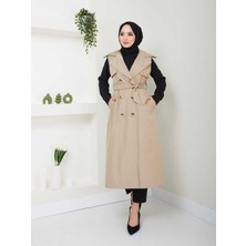 Uzun Yelek Bondit Kumaş GBYELEK0001