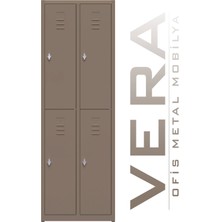 Soyunma Dolabı Metal 4 Kişilik Işçi Soyunma Dolabı