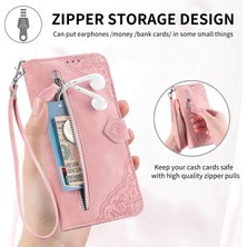 YH Mall Samsung Galaxy S25 Ultra Fermuarlı Kese Manyetik Kart Tutucu ve Bilek Kayışlı Cüzdan Kılıfı Samsung Galaxy S25 Ultra (Yurt Dışından)