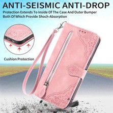 YH Mall Samsung Galaxy S25 Ultra Fermuarlı Kese Manyetik Kart Tutucu ve Bilek Kayışlı Cüzdan Kılıfı Samsung Galaxy S25 Ultra (Yurt Dışından)