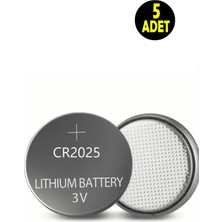 Usin 5 Adet 3 Volt CR2025 Lityum Para Pil Yüksek Kapasiteli DL2025 Kumanda Terazi Düğme Pil