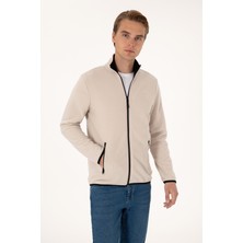 U.S. Polo Assn. Erkek Regular Fit Taş Polar Örme Hırka 50313779-VR049