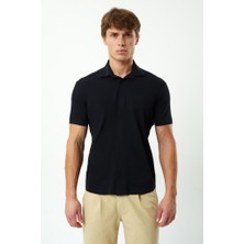 Exuma Erkek Siyah Pike Gömlek