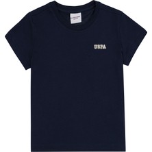 U.S. Polo Assn. Erkek Çocuk Lacivert Bisiklet Yaka Tişört 50313932-VR033