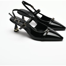 Asta Kısa Topuklu Tokalı Rugan Stiletto