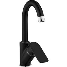 Ar Fia Lavabo Bataryası Kuğu Borulu Mat Siyah