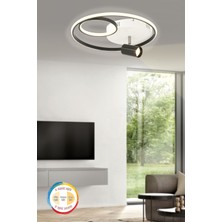 ESSLİGHT AÇELYA 45 CM PLAFONYER LED AVİZE 3 RENK IŞIK MODLU (BEYAZ SARI GÜN IŞIĞI)SALON OTURMA ODASI YATAK ODASI OFİS