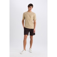DeFacto Regular Fit Düz Paça Beli Bağcıklı Cepli Basic Düz Şort B8672AX25SP