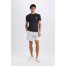 DeFacto Regular Fit Düz Paça Beli Bağcıklı Cepli Basic Düz Şort B8672AX25SP