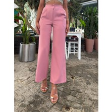 Pudra Likralı Palazzo Pantolon