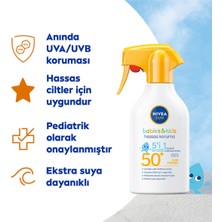 Nivea Sun Bebek & Çocuk Güneş Spreyi Spf 50 – 270 ml | Hassas Ciltler Için Yüksek Koruma | Suya Dayanıklı Güneş Koruyucu