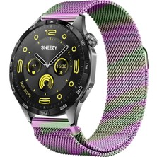 Huawei Watch Gt4 46MM Uyumlu Manyetik Milanese Loop Metal Kordon