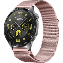 Huawei Watch Gt4 46MM Uyumlu Manyetik Milanese Loop Metal Kordon