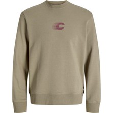 Jack & Jones Jcovıbrant Açık Haki Erkek Sweatshirt 12277749