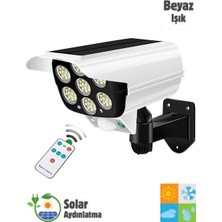 HB-200 Model Solar Güneş Enerjili Hareket Sensörlü Sahte Kamera Görünümlü 77 LED Dış Mekan Bahçe AYDINLATMA(2400MAH.)