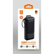 PL-K201 20.000 Mah. Göstergeli Lightning-Micro-Type-C ve Tablet Girişli