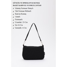SHAKA Siyah U16 Baget El ve Omuz Çantası U:23 cm E:15 cm G:7cm